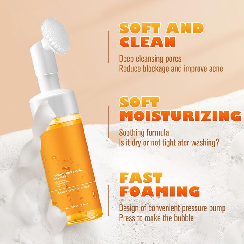 tropame 1Pcs Turmeric Facial Cleanser,Urmeric Facial Cleanser