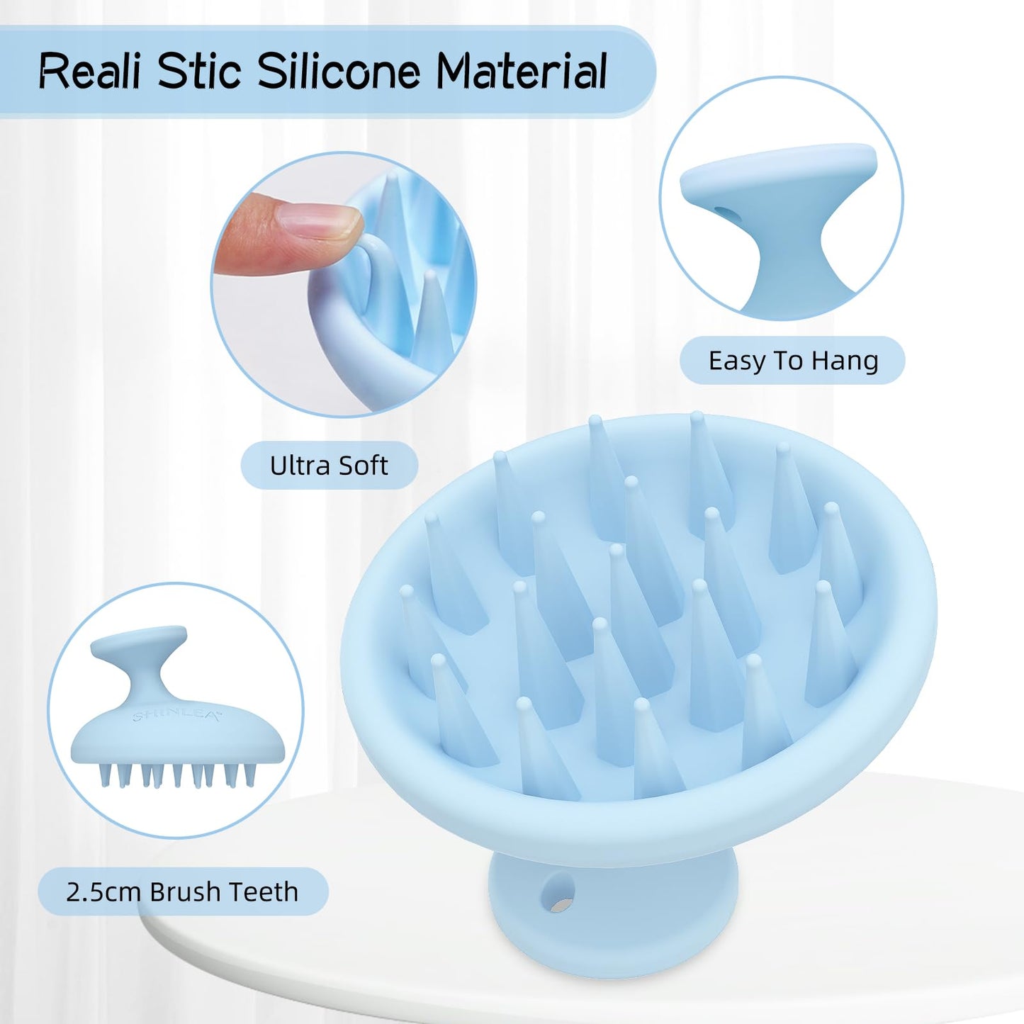 SHINLEA Silicone Scalp Massager Shampoo Brush