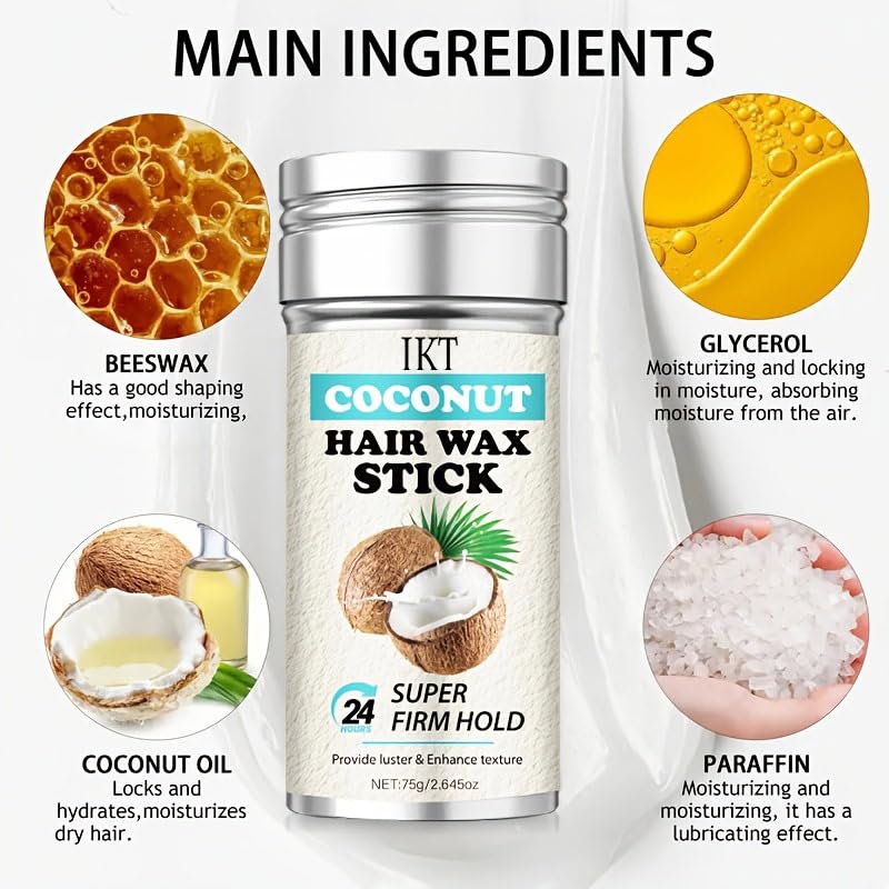 Hair Wax Stick, Wax Stick for Hair(2.7 Ounce)