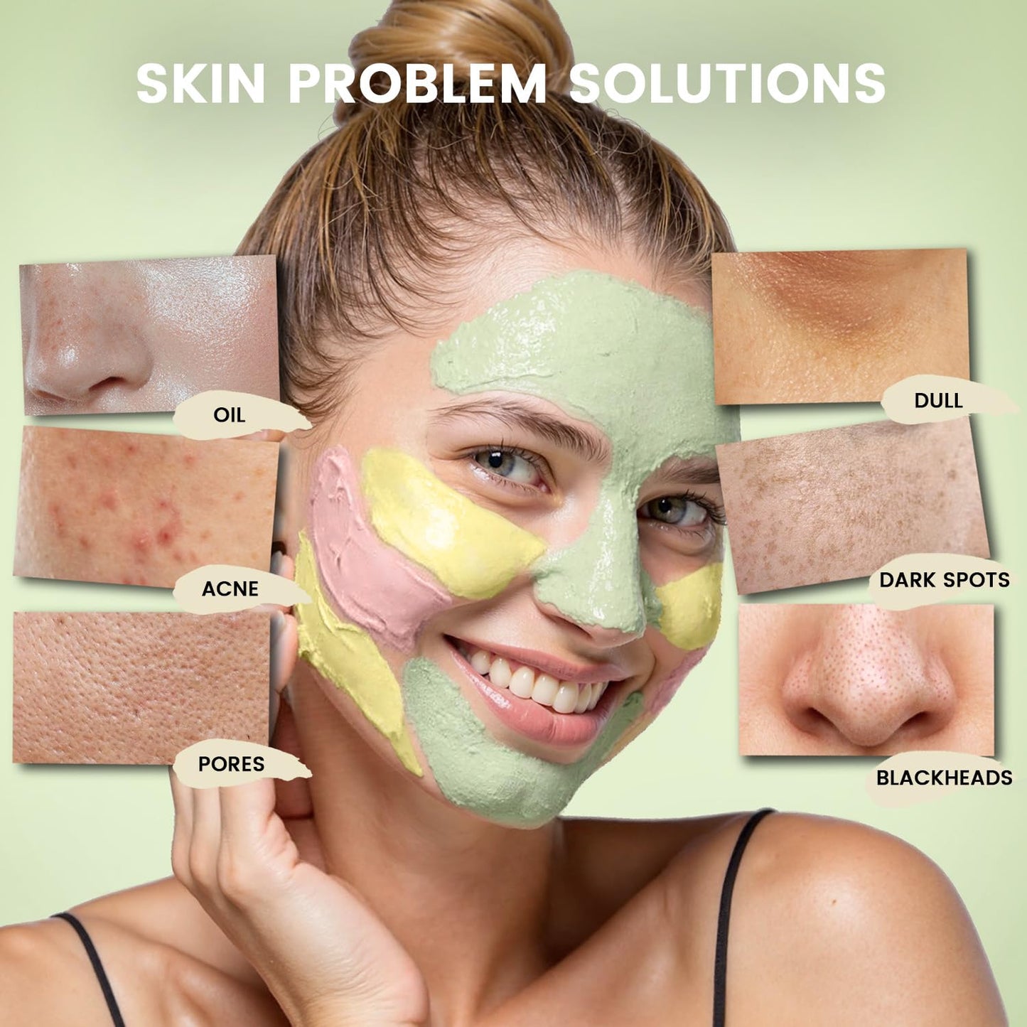 Hicream Turmeric Vitamin C Clay Mask with Kaolin Clay and Turmeric for Dark Spots