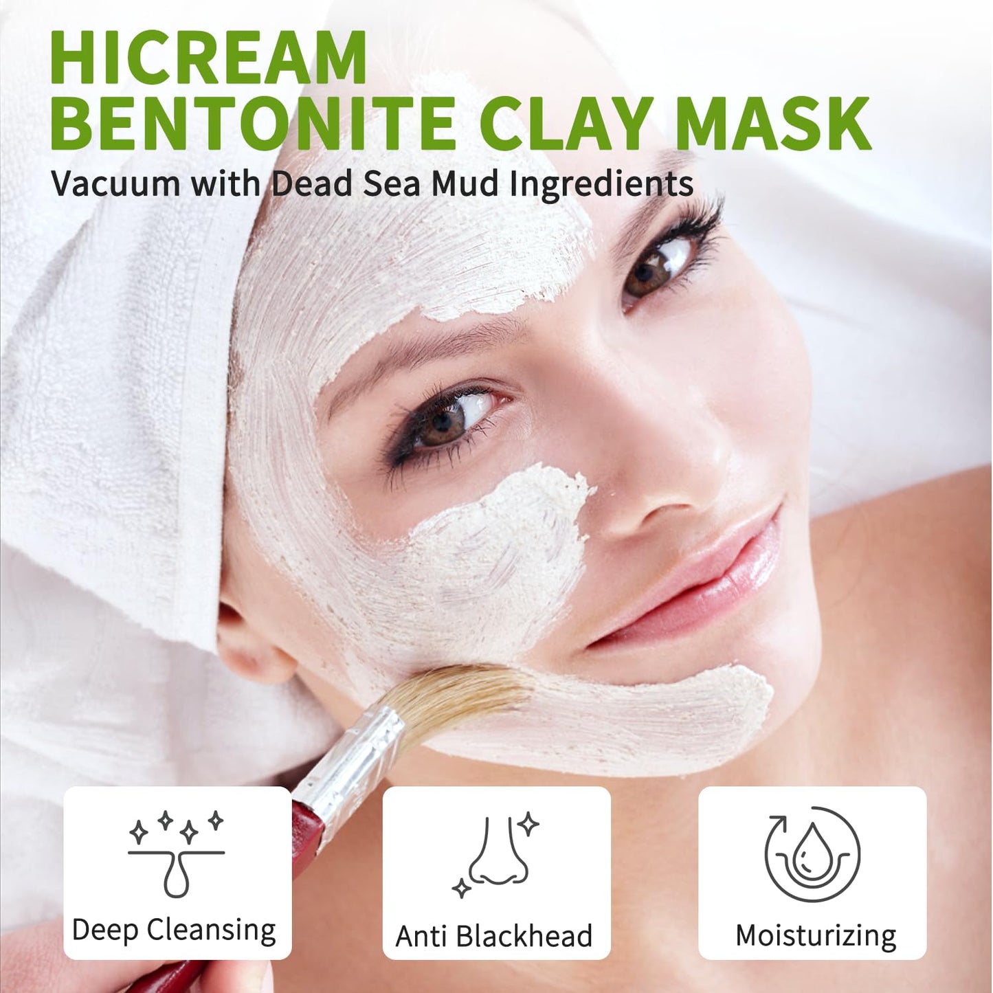 Hicream Turmeric Vitamin C Clay Mask with Kaolin Clay and Turmeric for Dark Spots