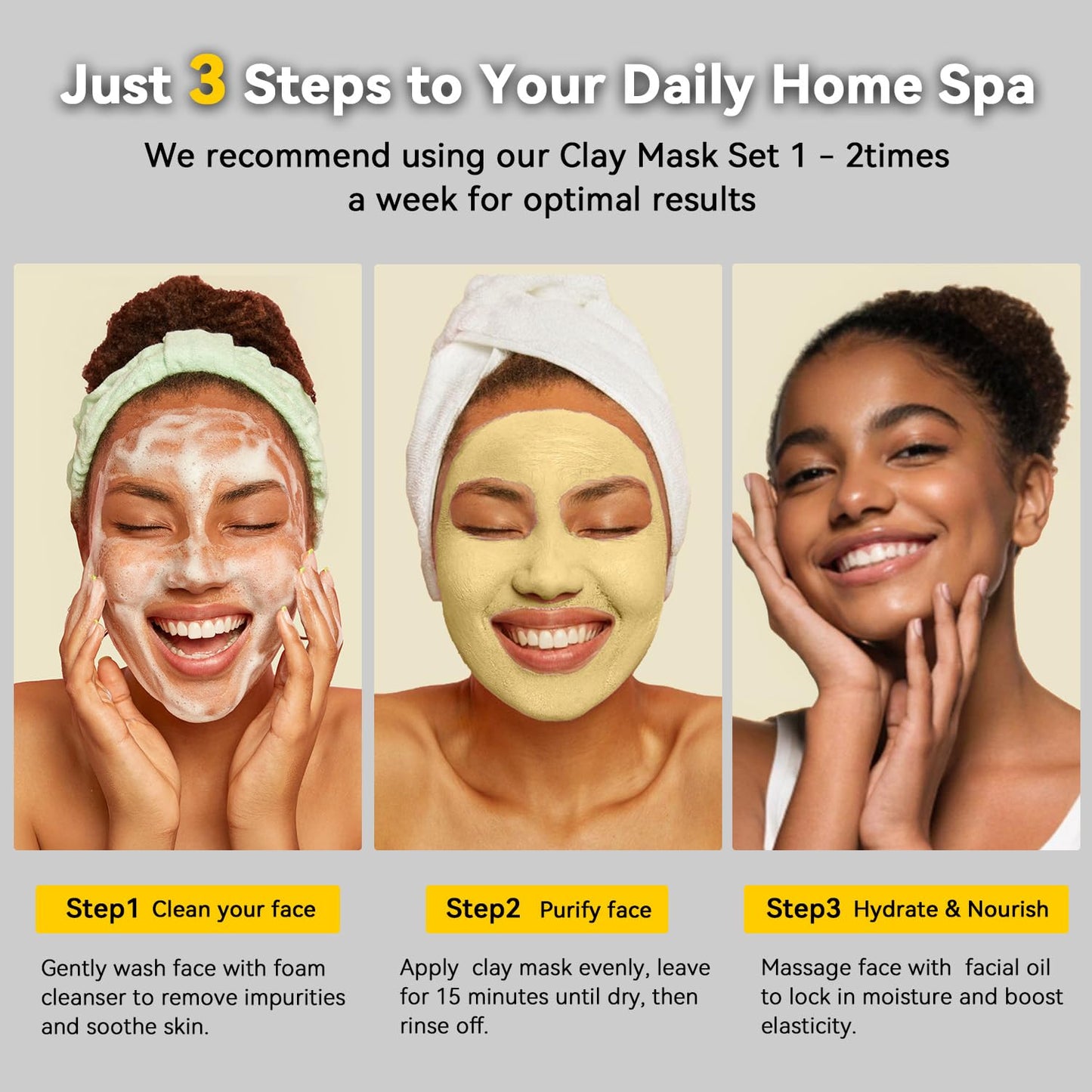 Hicream Turmeric Vitamin C Clay Mask with Kaolin Clay and Turmeric for Dark Spots