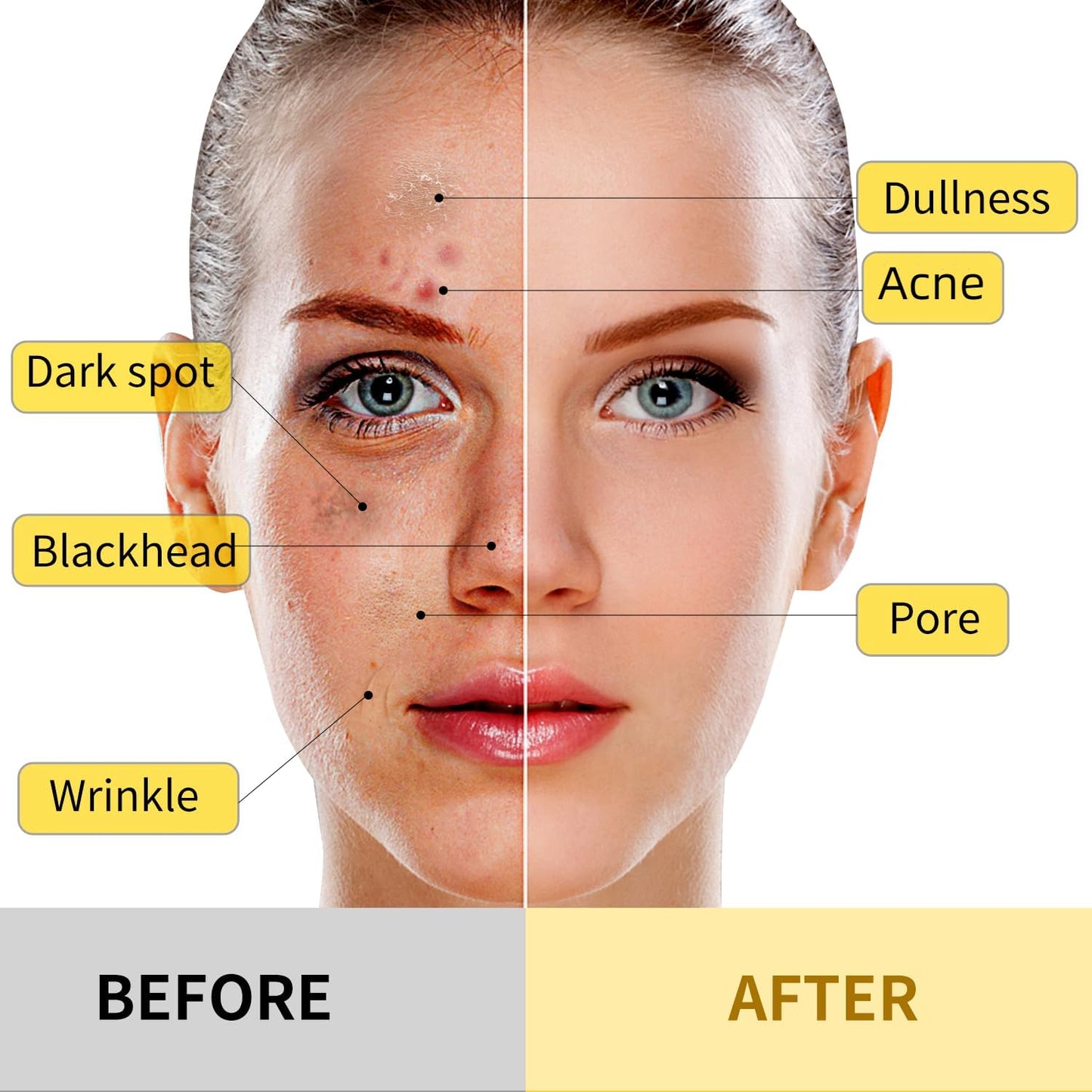 Hicream Turmeric Vitamin C Clay Mask with Kaolin Clay and Turmeric for Dark Spots