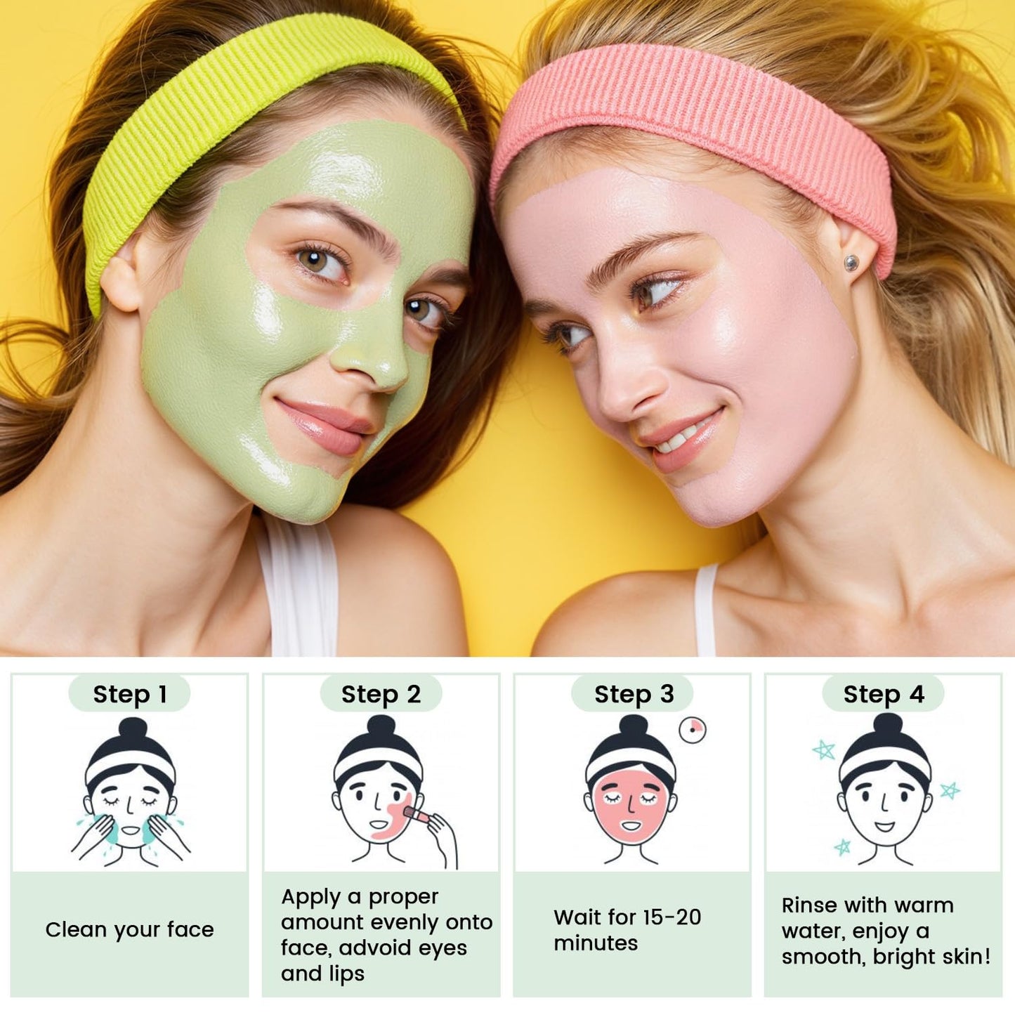 Hicream Turmeric Vitamin C Clay Mask with Kaolin Clay and Turmeric for Dark Spots