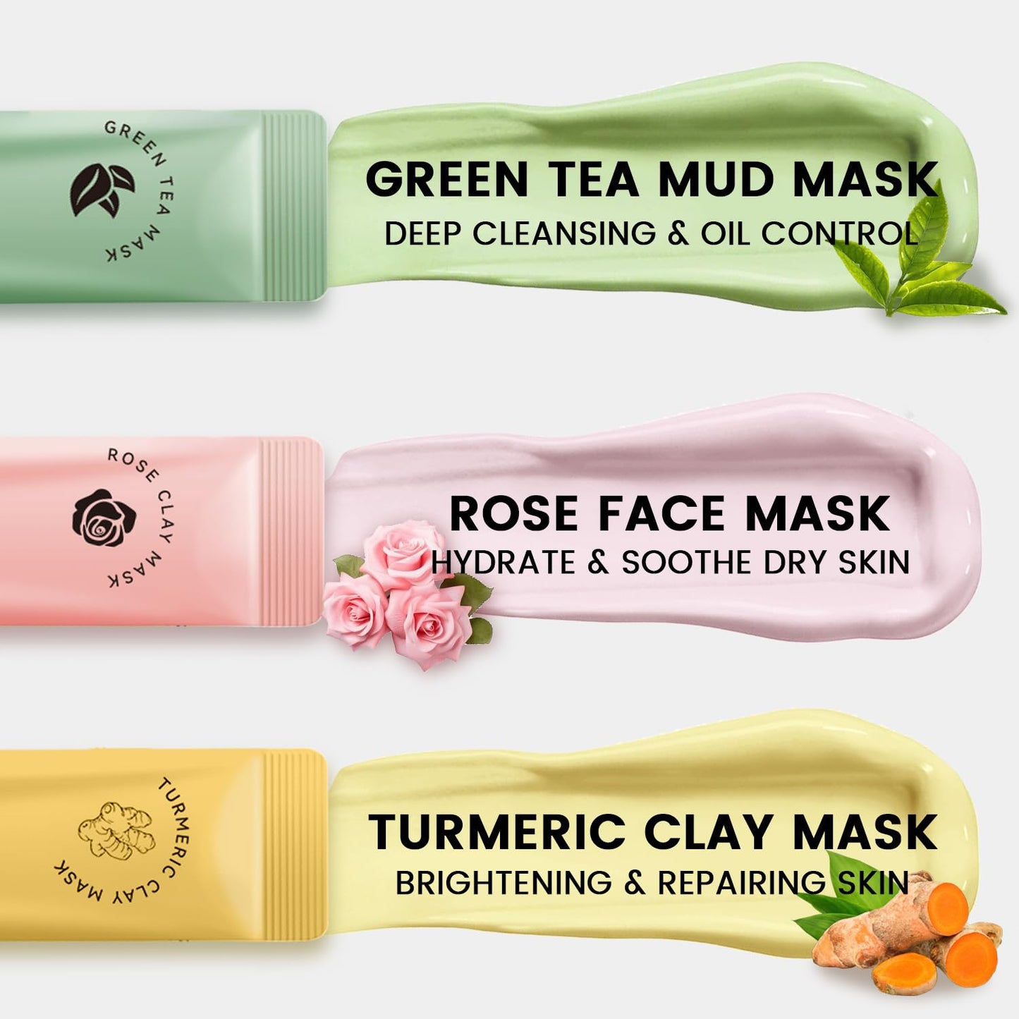 Hicream Turmeric Vitamin C Clay Mask with Kaolin Clay and Turmeric for Dark Spots