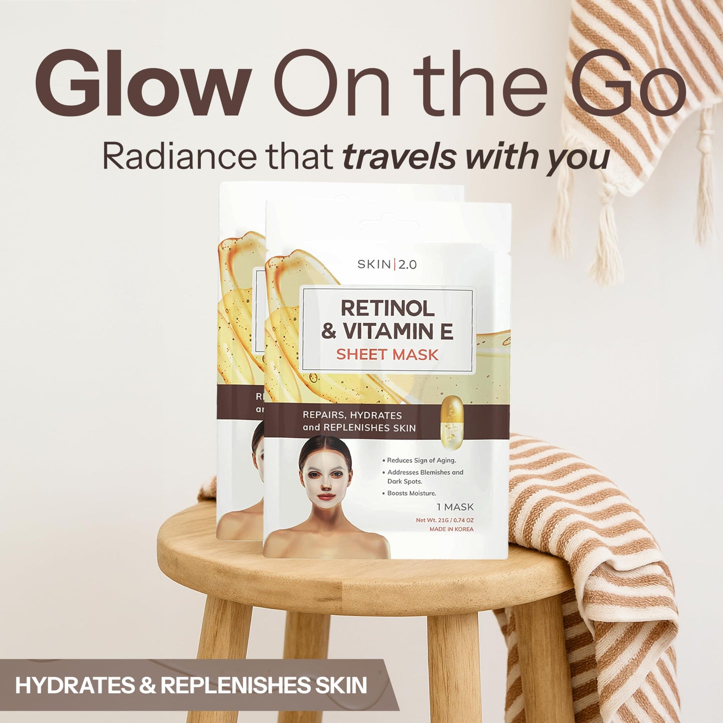 Skin 2.0 Hyaluronic Acid & Collagen Sheet Mask