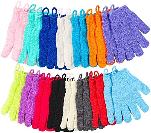 15 Colors Body Exfoliator Glove with Hanging Loop
